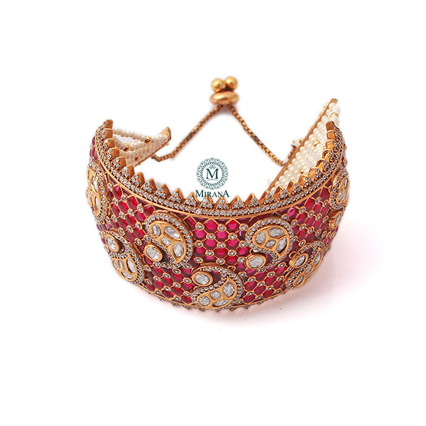 Aahana Ruby Polki Designer Bracelet