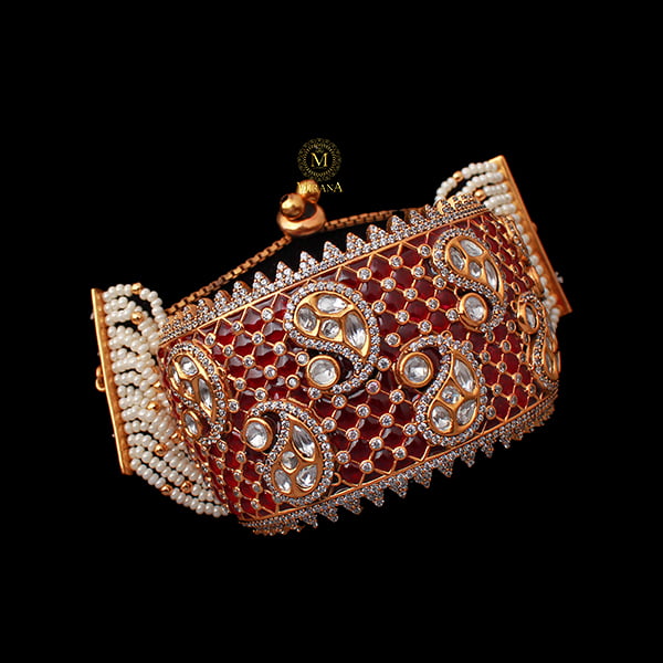 Aahana Ruby Polki Designer Bracelet