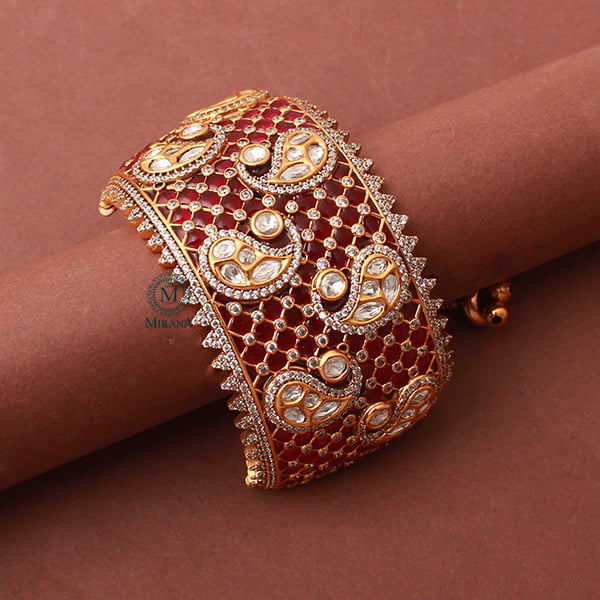 Aahana Ruby Polki Designer Bracelet