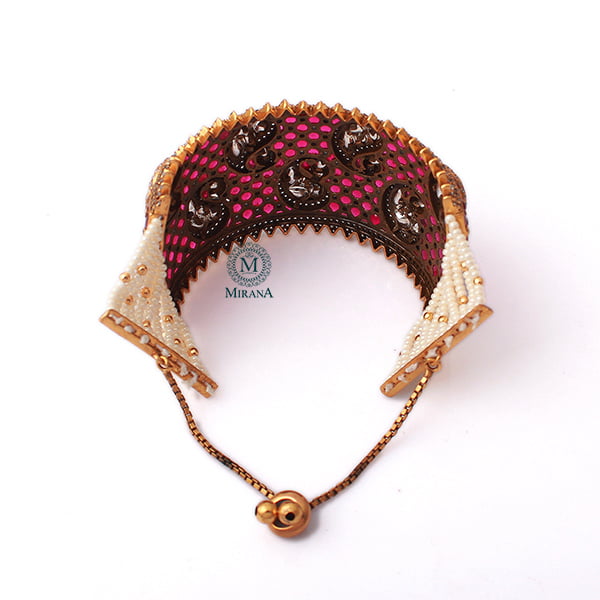 Aahana Ruby Polki Designer Bracelet