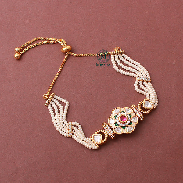 Atharva Polki Rakhi Designer Bracelet