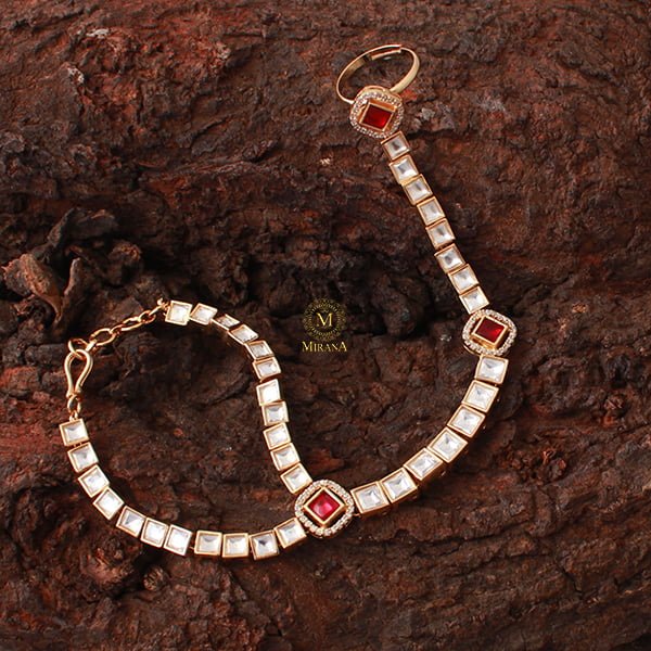 Tanika Ruby Polki Designer Bracelet