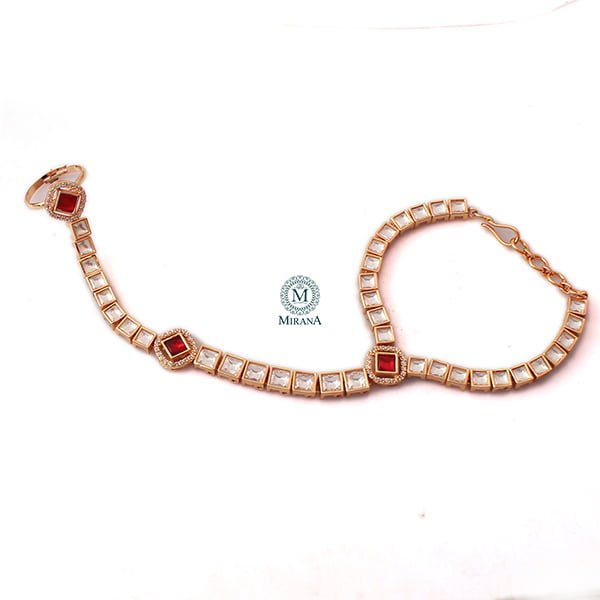 Tanika Ruby Polki Designer Bracelet