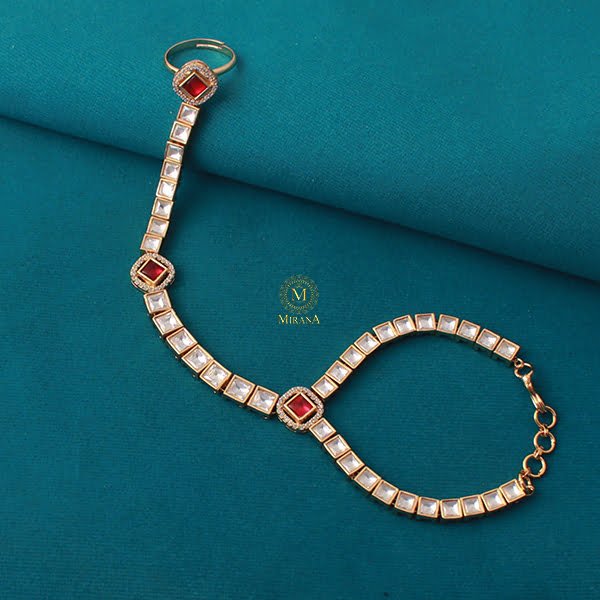 Tanika Ruby Polki Designer Bracelet