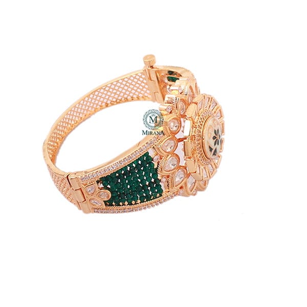 Shrishti Emerald Green Polki Bracelet