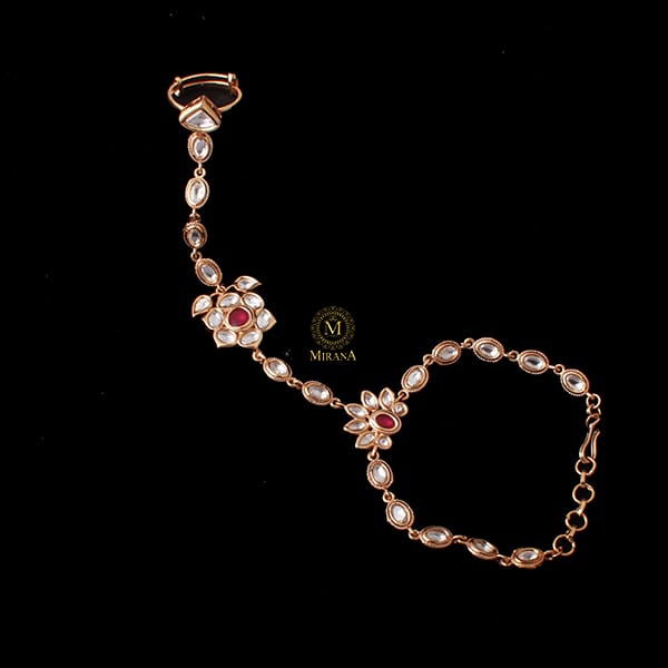 Palak Ruby Polki Designer Bracelet