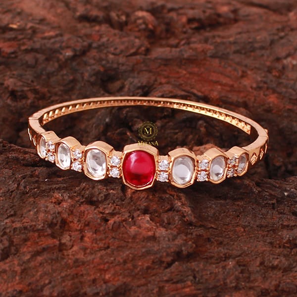 Latika Ruby Polki Designer Bracelet