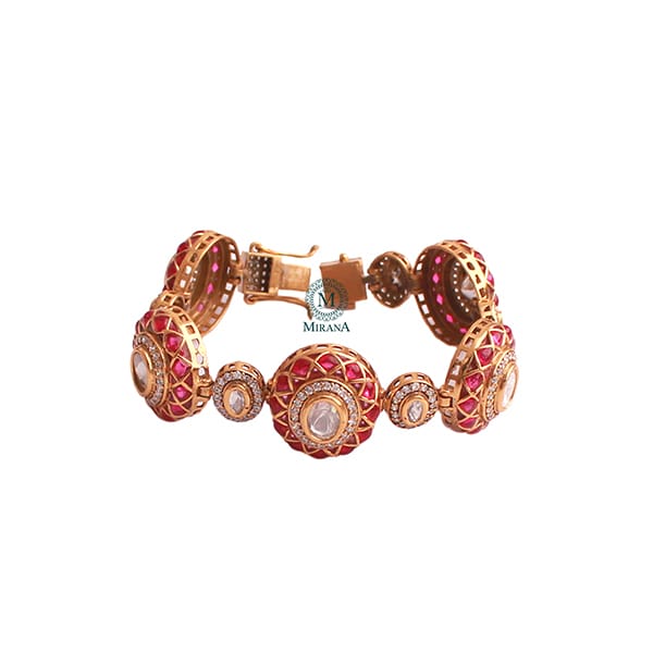 Nandita Ruby Polki Designer Bracelet