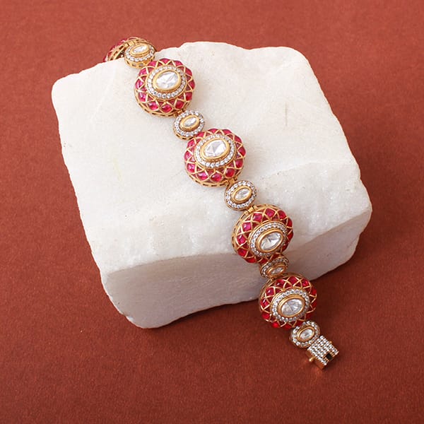Nandita Ruby Polki Designer Bracelet