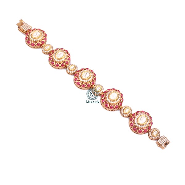 Nandita Ruby Polki Designer Bracelet