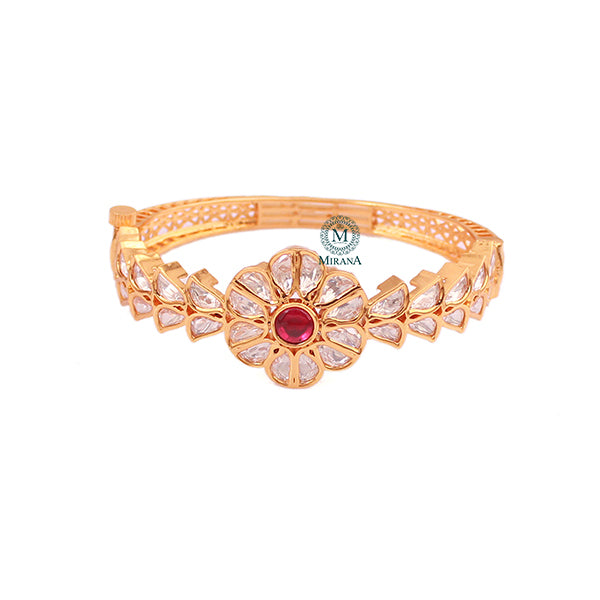 Aadrika Ruby Polki Designer Bracelet