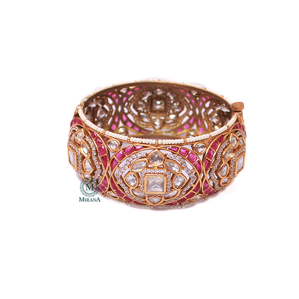 Charvi Ruby Polki Designer Bracelet