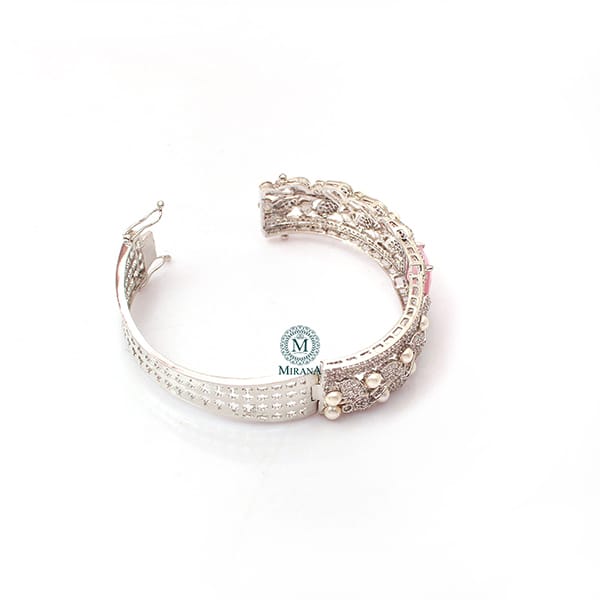 Elara Pastel Pink CZ Designer Bracelet