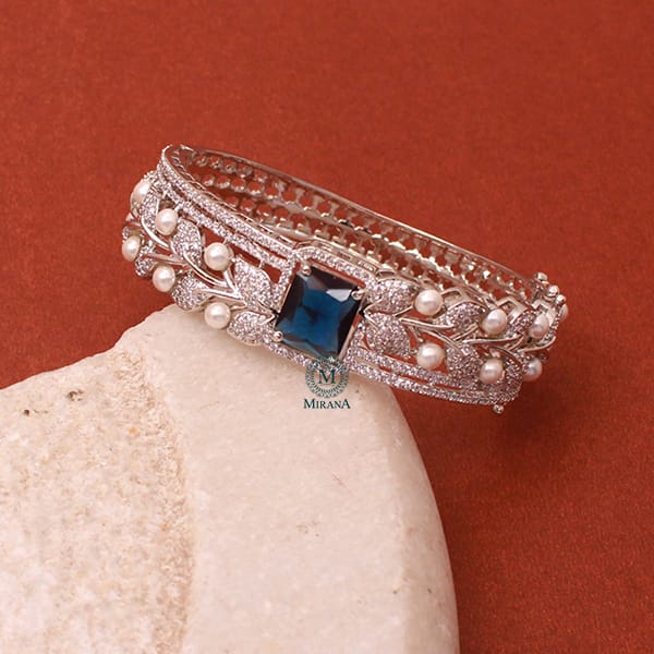 Elara Sapphire Blue CZ Designer Bracelet