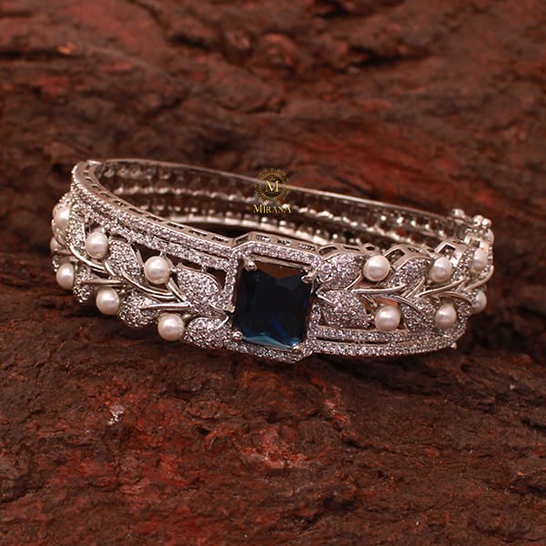 Elara Sapphire Blue CZ Designer Bracelet