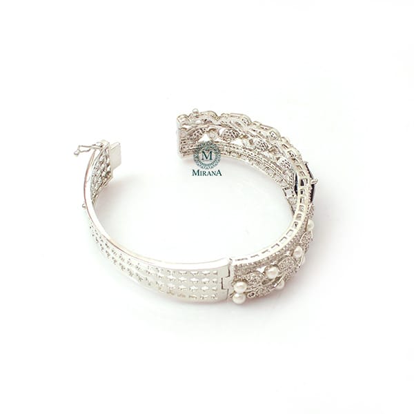 Elara Sapphire Blue CZ Designer Bracelet