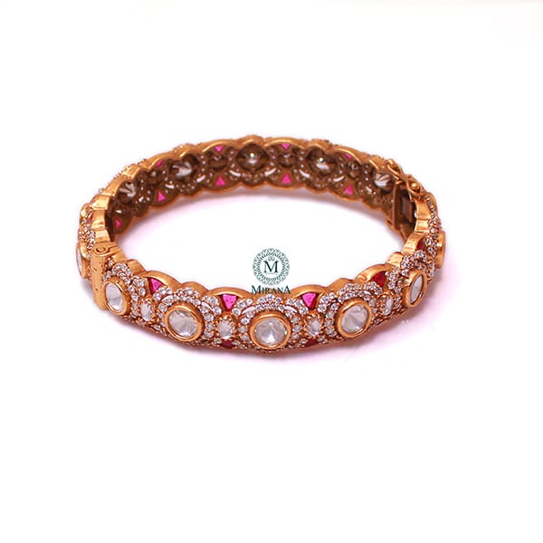 Chhaya Ruby Polki Designer Bracelet