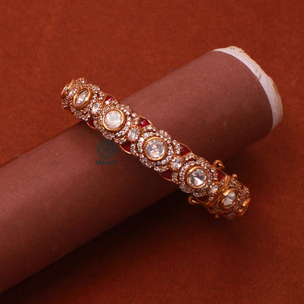 Chhaya Ruby Polki Designer Bracelet