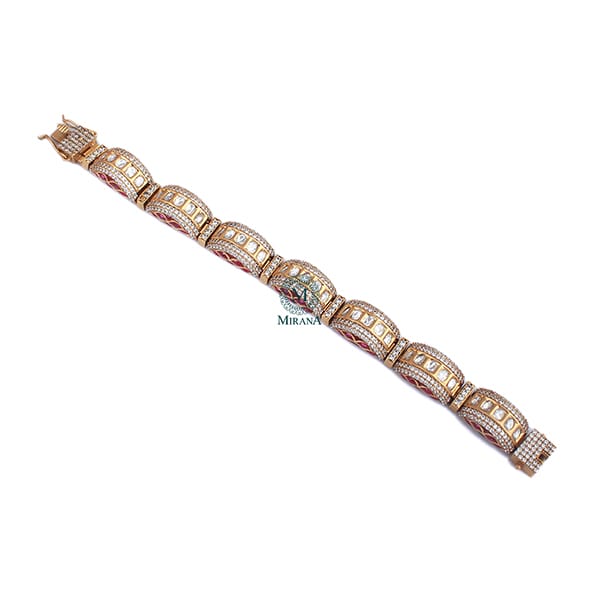 Kavia Ruby Polki Designer Bracelet