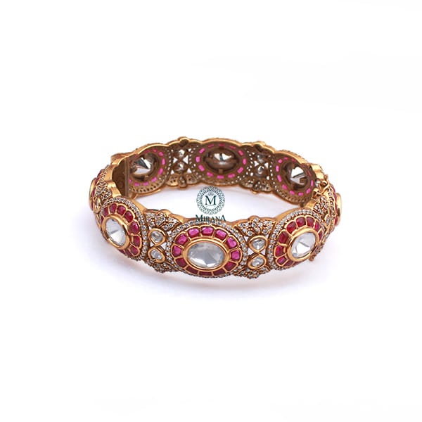 Ritika Ruby Polki Designer Bracelet