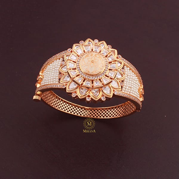 Shrishti Ivory Polki Designer Bracelet