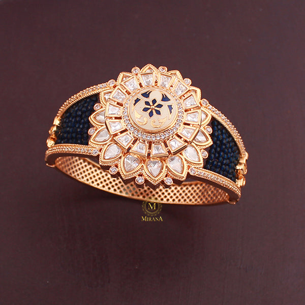 Shrishti Sapphire Blue Polki Designer Bracelet