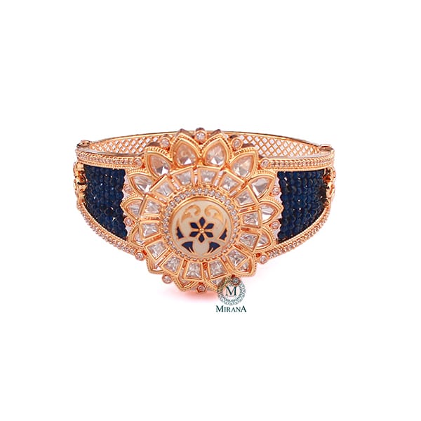 Shrishti Sapphire Blue Polki Designer Bracelet