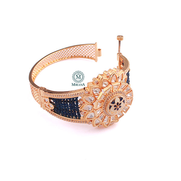 Shrishti Sapphire Blue Polki Designer Bracelet