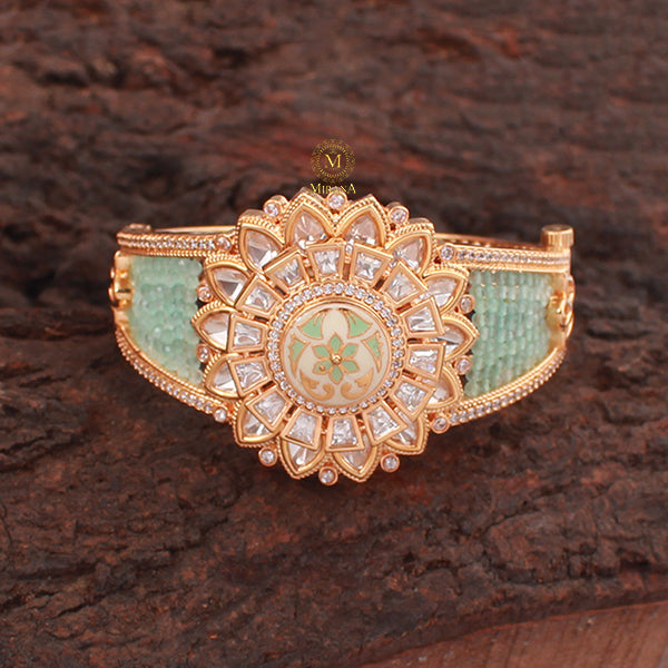 Shrishti Pastel Green Polki Designer Bracelet