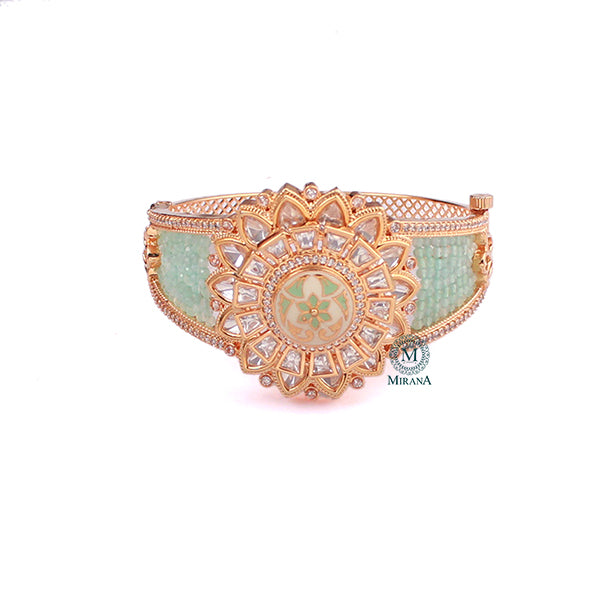 Shrishti Pastel Green Polki Designer Bracelet