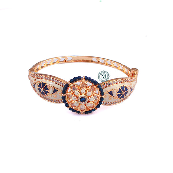 Tanisha Sapphire Blue Polki Designer Bracelet