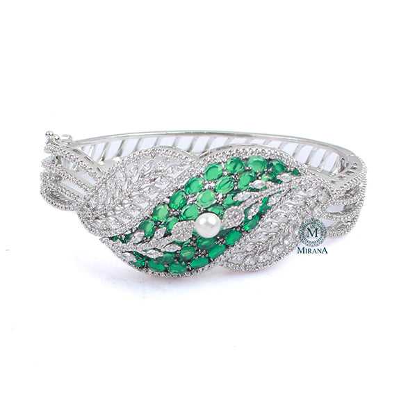 Mary Emerald Green CZ Designer Bracelet