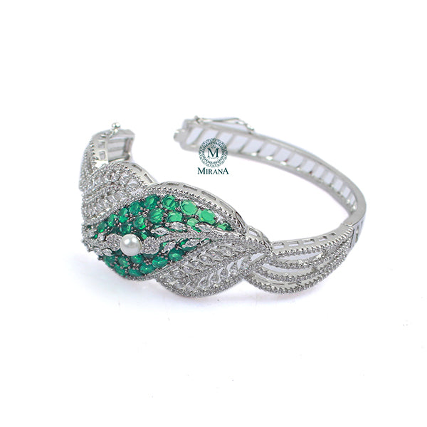 Mary Emerald Green CZ Designer Bracelet