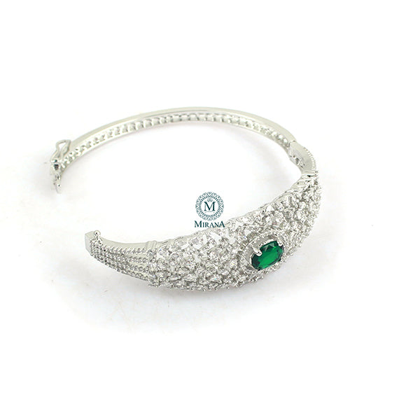 Naisha Emerald Green CZ Designer Bracelet