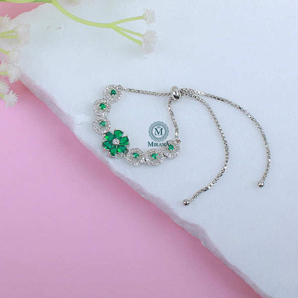 Rylie Emerald Green CZ Designer Bracelet