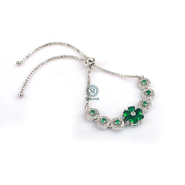 Rylie Emerald Green CZ Designer Bracelet