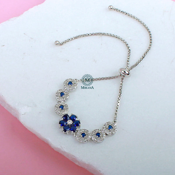 Rylie Sapphire Blue CZ Designer Bracelet