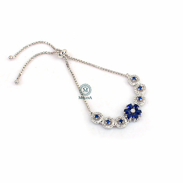Rylie Sapphire Blue CZ Designer Bracelet