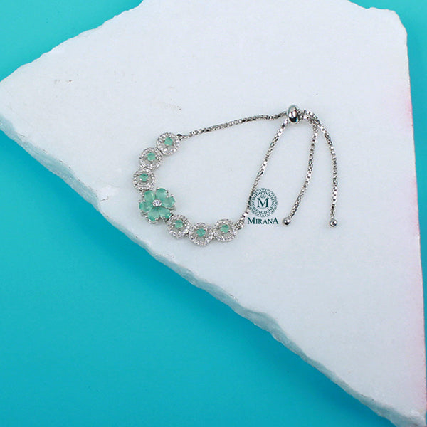 Rylie Pastel Blue CZ Designer Bracelet