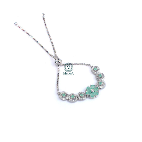 Rylie Pastel Blue CZ Designer Bracelet