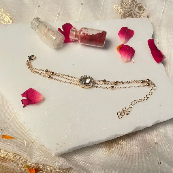 Yuvan Polki Rakhi Designer Bracelet