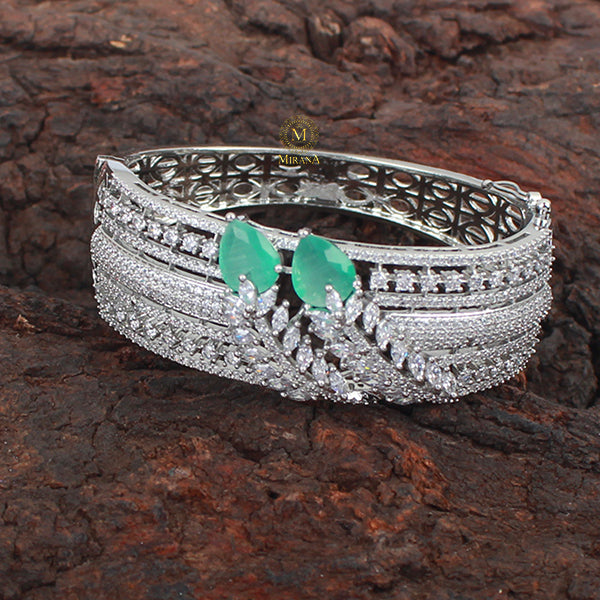 Riley Mint Blue CZ Designer Bracelet