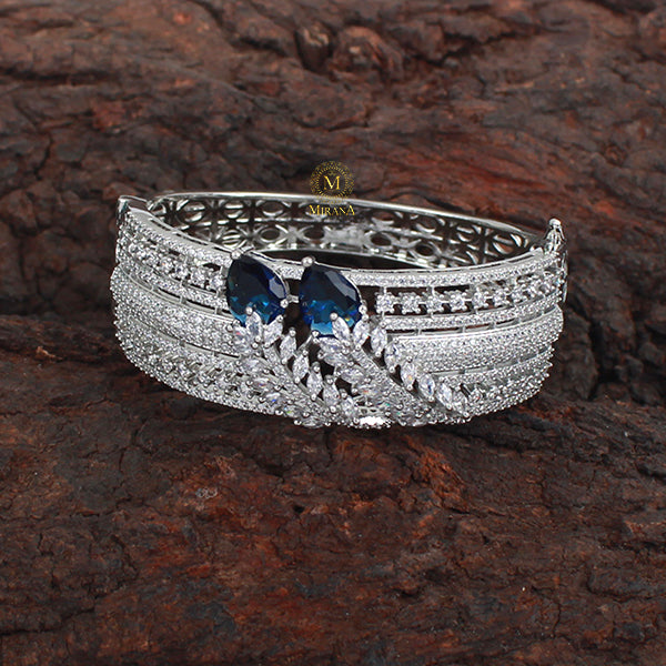 Riley Sapphire Blue CZ Designer Bracelet