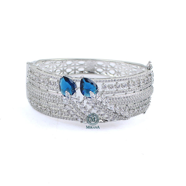 Riley Sapphire Blue CZ Designer Bracelet