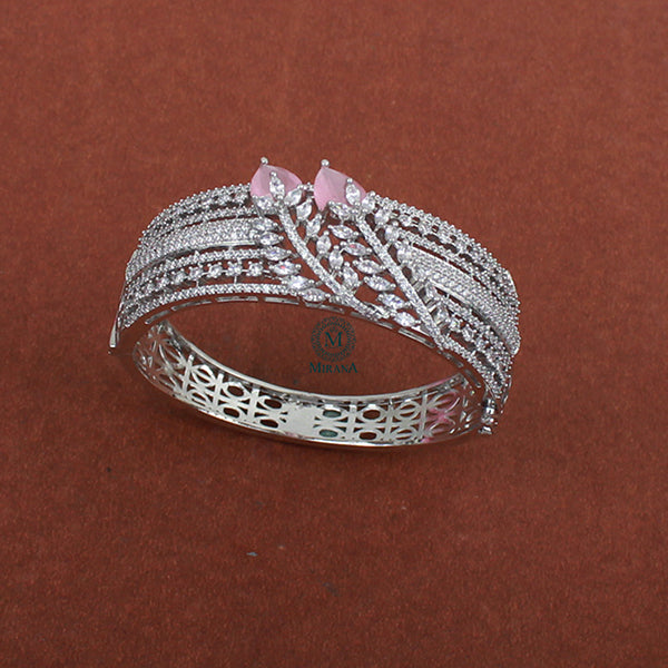 Riley Pastel Pink CZ Designer Bracelet