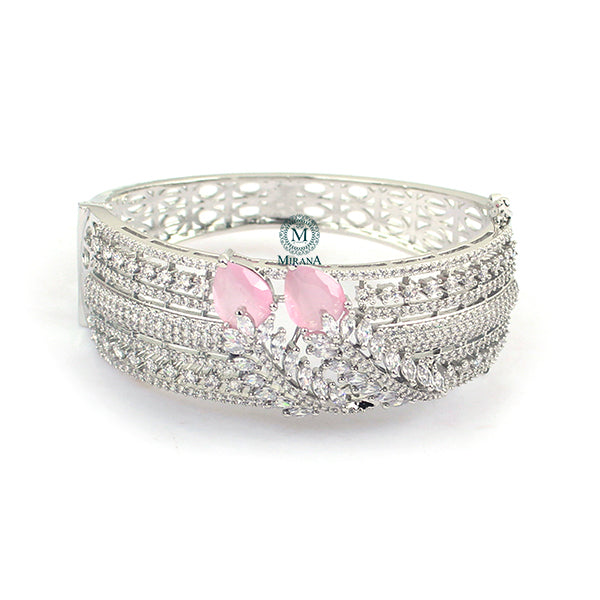 Riley Pastel Pink CZ Designer Bracelet