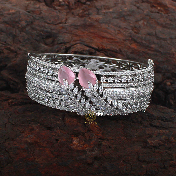Riley Pastel Pink CZ Designer Bracelet