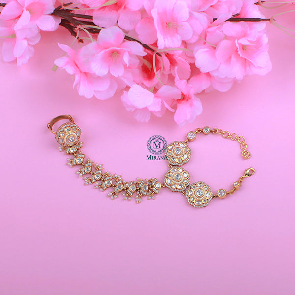 Pragya Pearl Polki Designer Bracelet