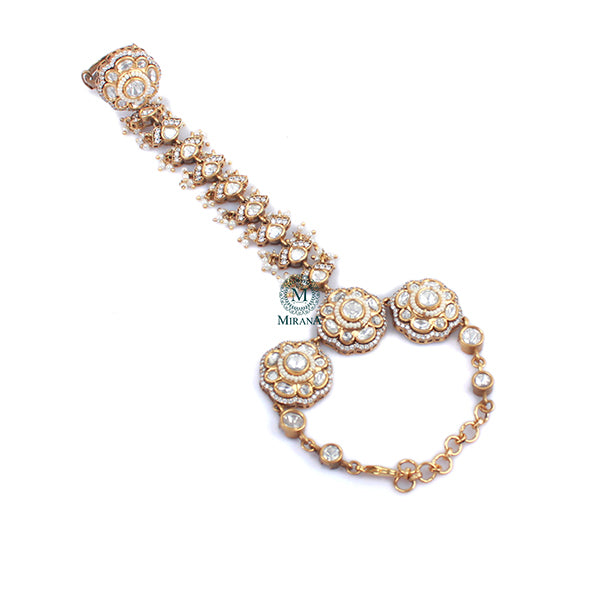Pragya Pearl Polki Designer Bracelet