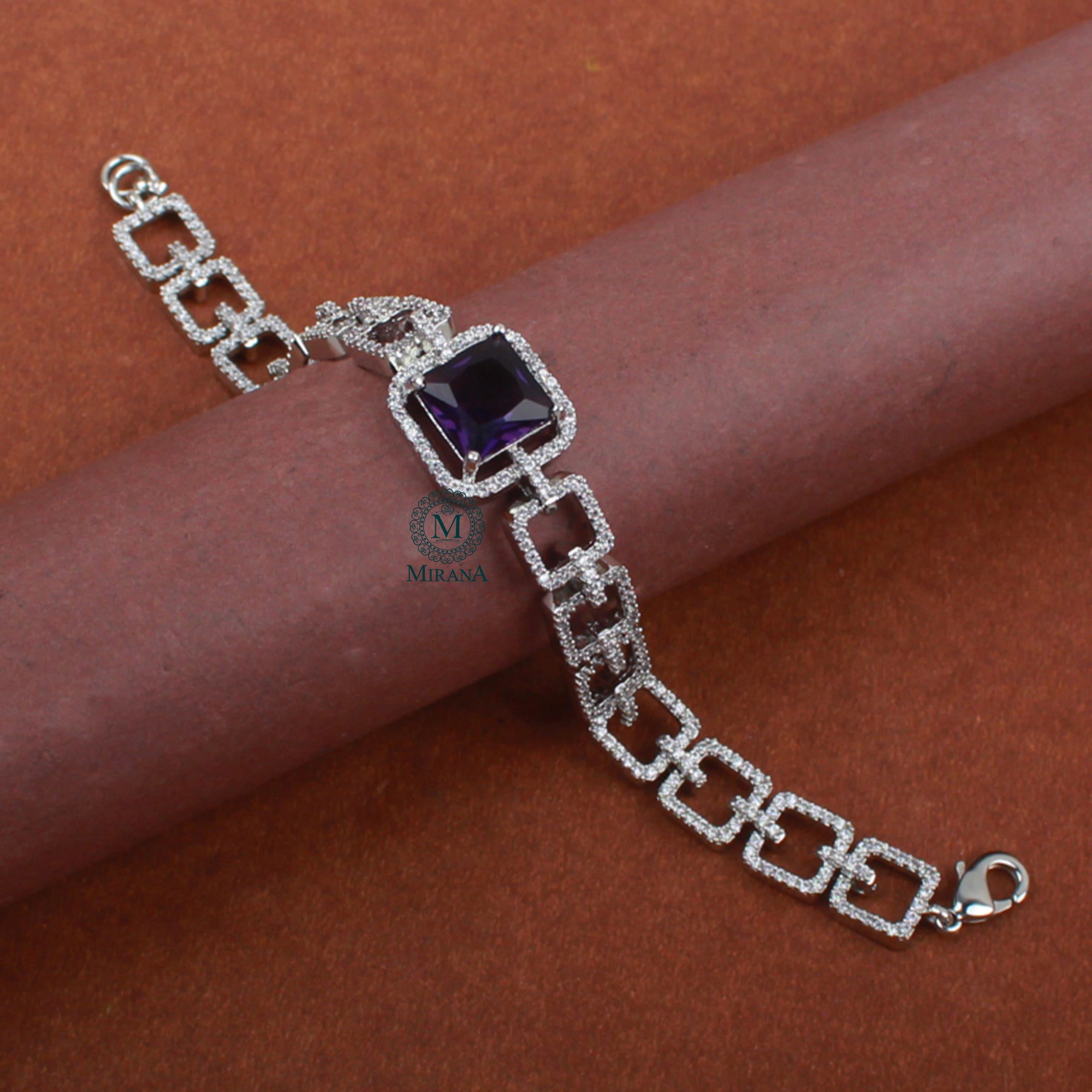 Siri Lavender CZ Designer Bracelet